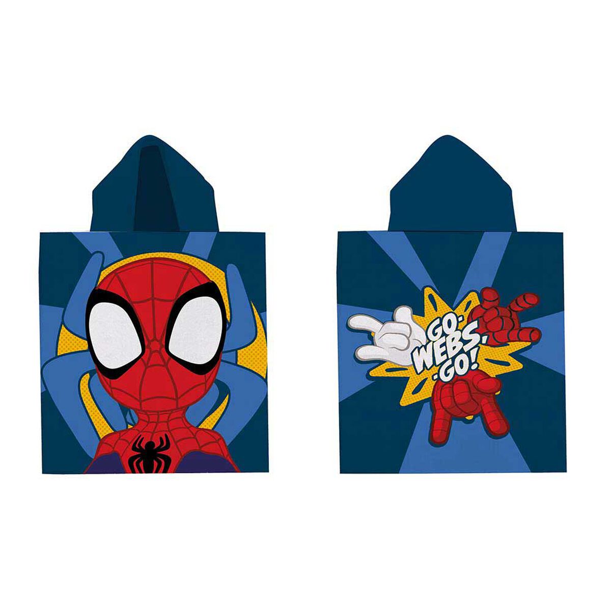 Toalla con Capucha Infantil Spiderman Webs 60 x 120 cm