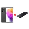 Combo Celular Samsung Galaxy A73 5G 256GB 6,7" Gray Liberado + Cargador Inalámbrico Trio Pad Negro