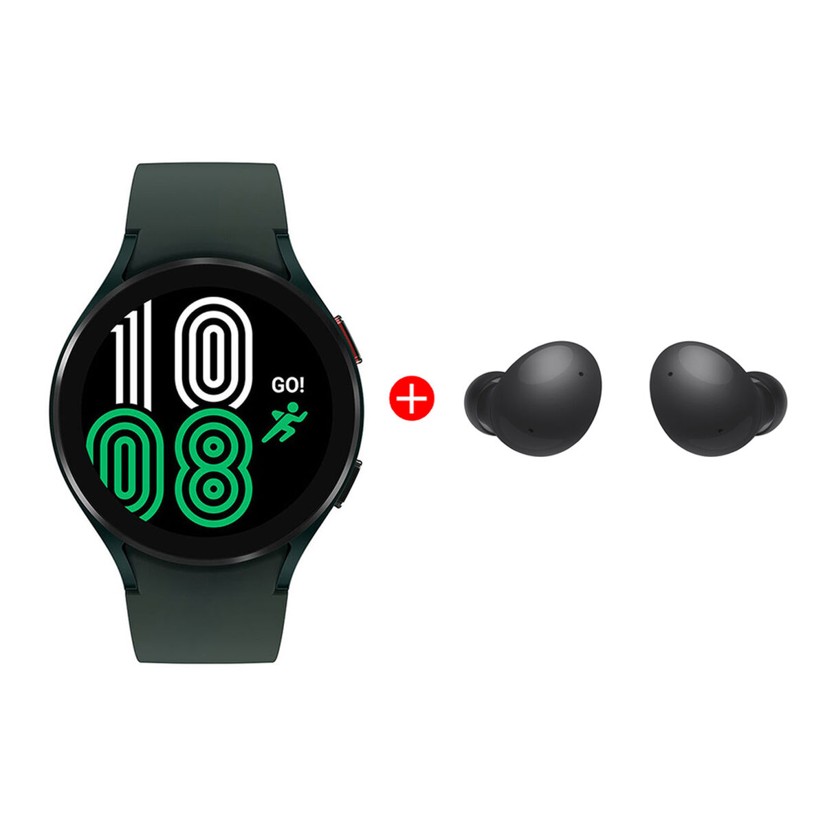 Combo Smartwatch Samsung Galaxy Watch4 44mm Green + Audífonos Bluetooth Samsung Galaxy Buds2 Graphite