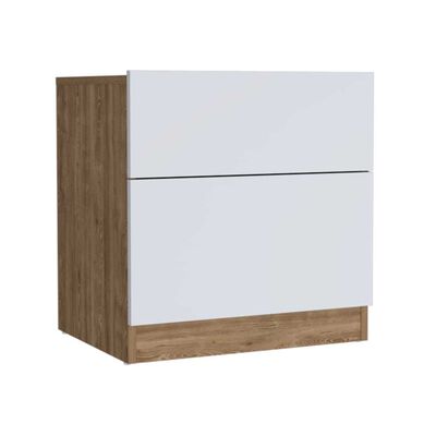 Velador TuHome Nebraska 1 Cajones 1 Puerta Miel y Blanco