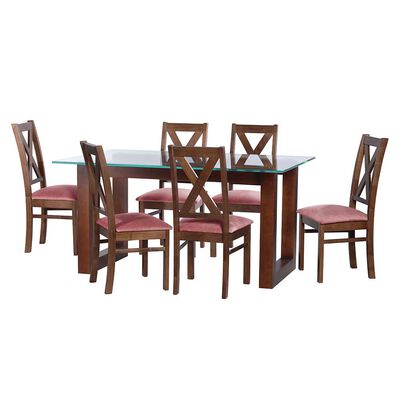 Juego de Comedor Latam Home Pamplona Murcia 6 Sillas Velvet Turquesa