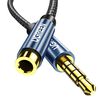Cable Extension Plug/Jack 3.5Mm 4 Polos M/H (Estereo+Mic) Trenzado 2M Negro Ugreen Av118