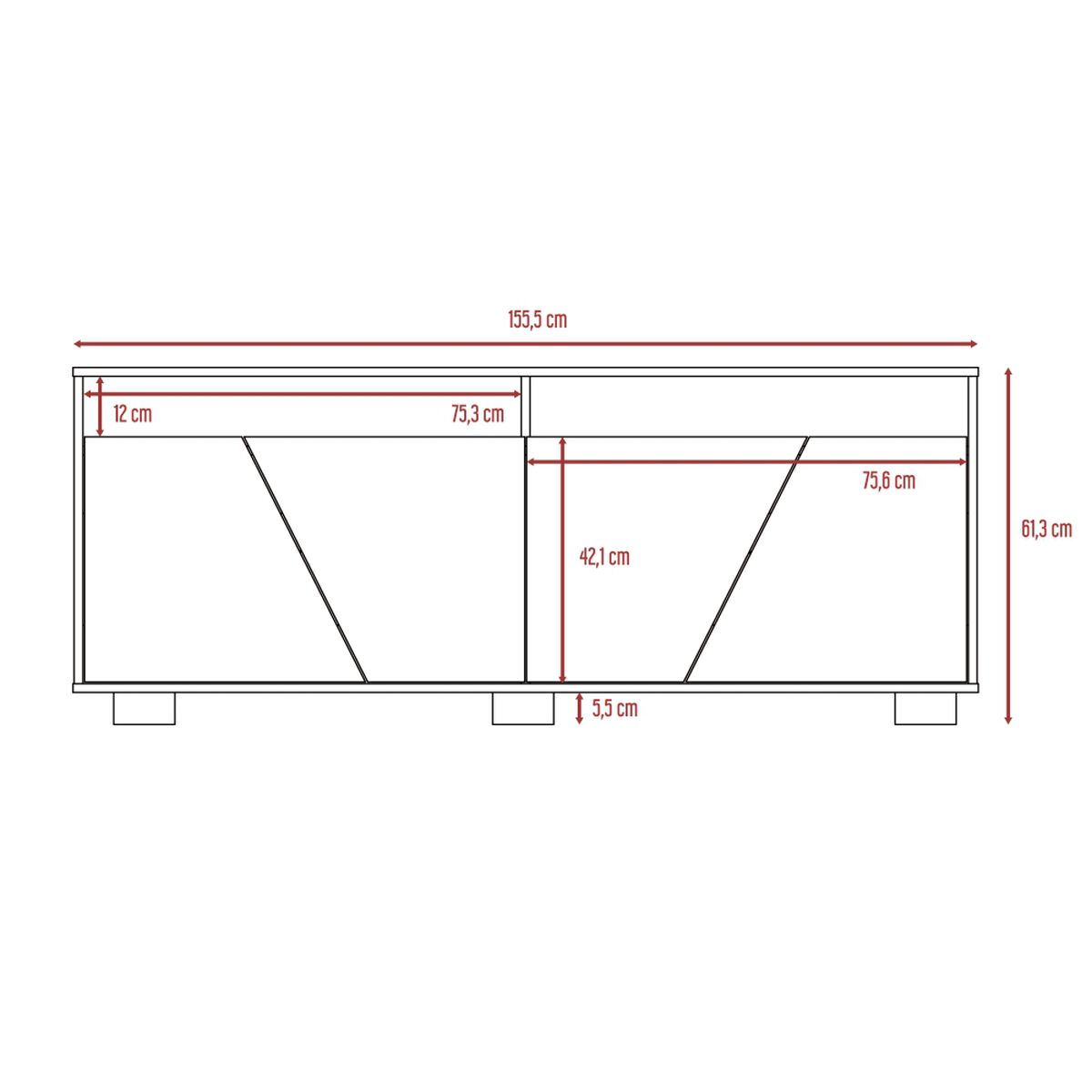Rack TV Hasta 70'' Fraktal TuHome