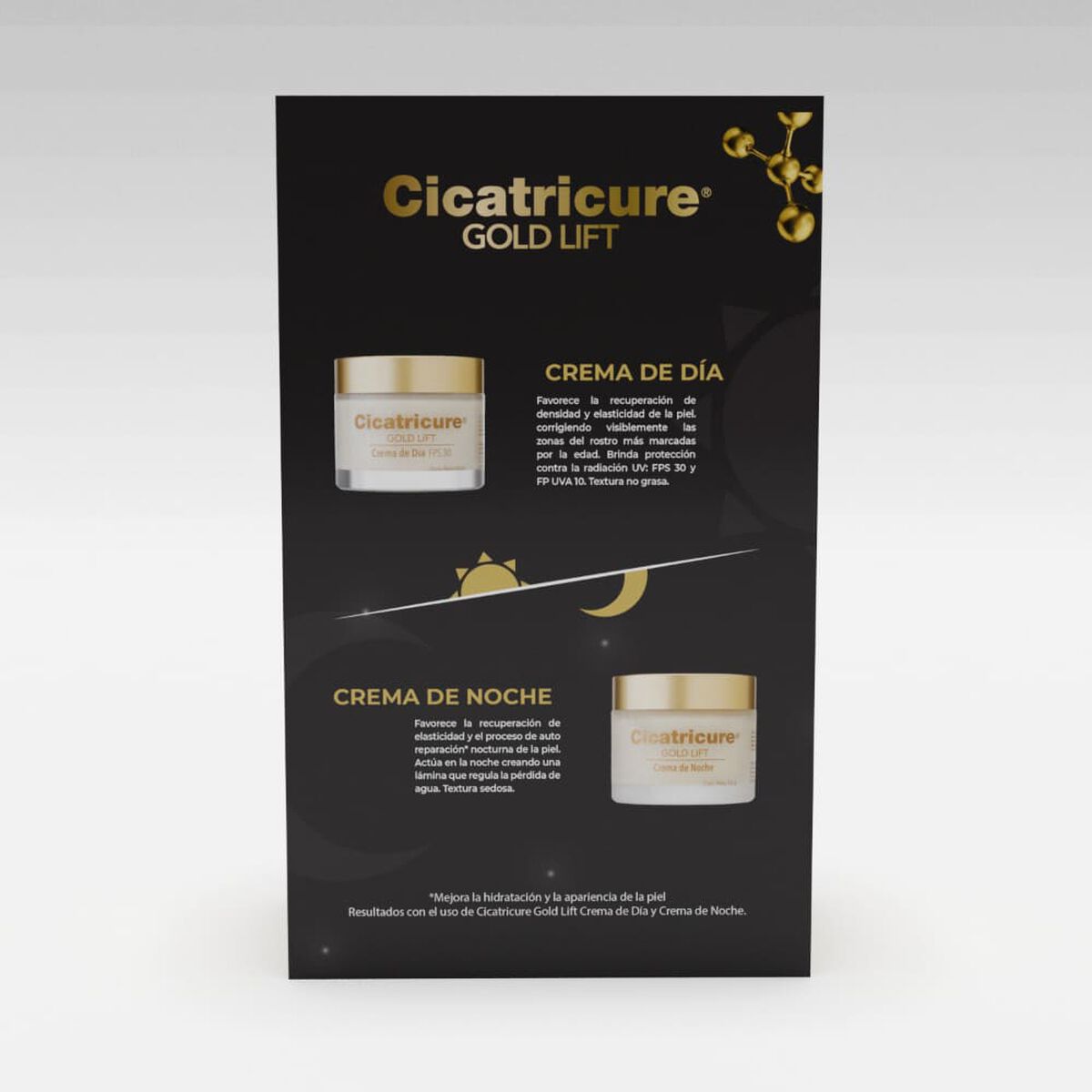 Pack  1 Crema Gold Dia 50 gr + 1  Crema Gold Noche 50 gr Cicatricure