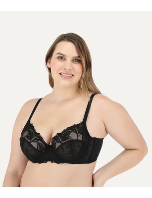 Imagen 1 del producto Sostén Mujer Flores Negro, Beige