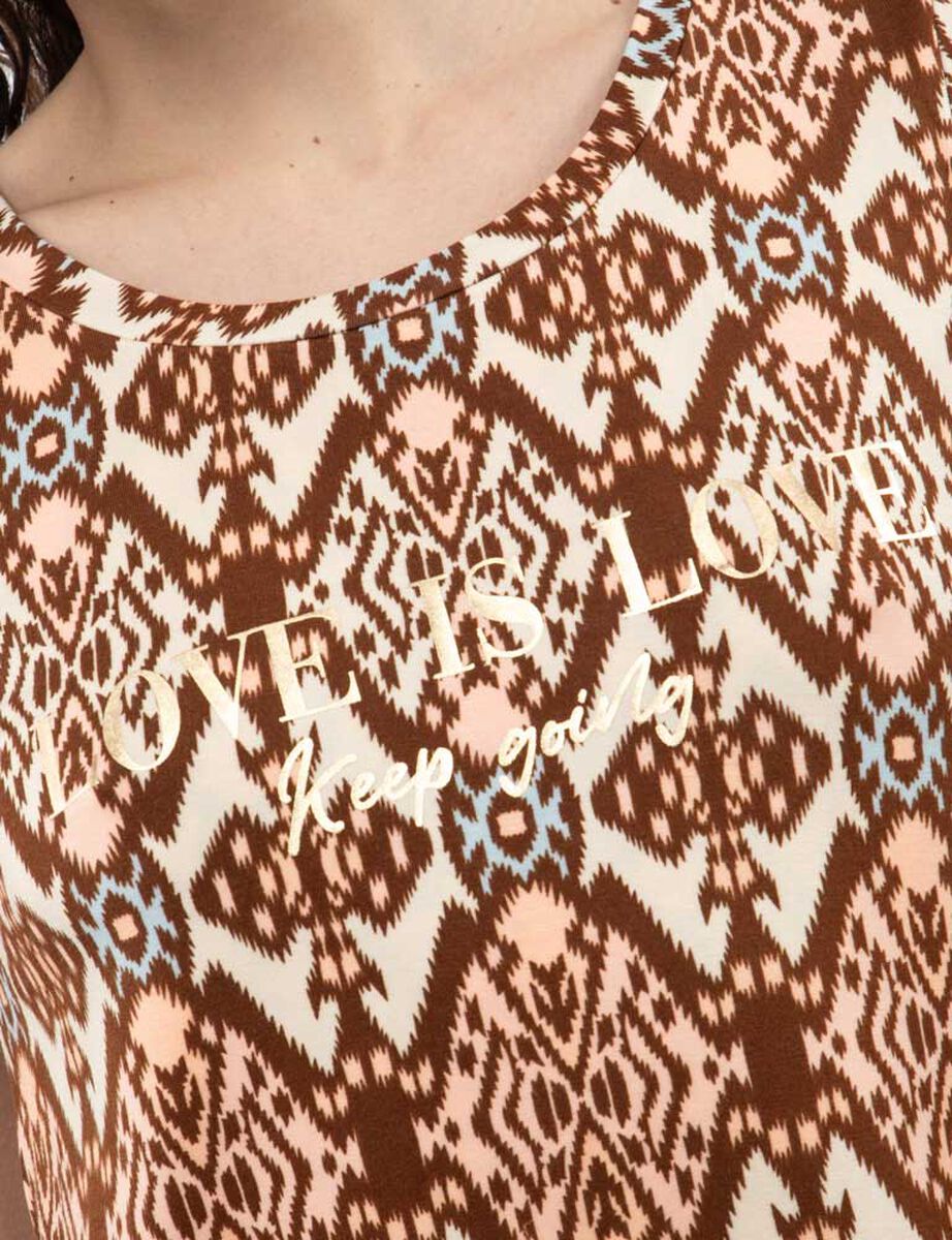 Polera Con Estampado Manga Corta Mujer Alma