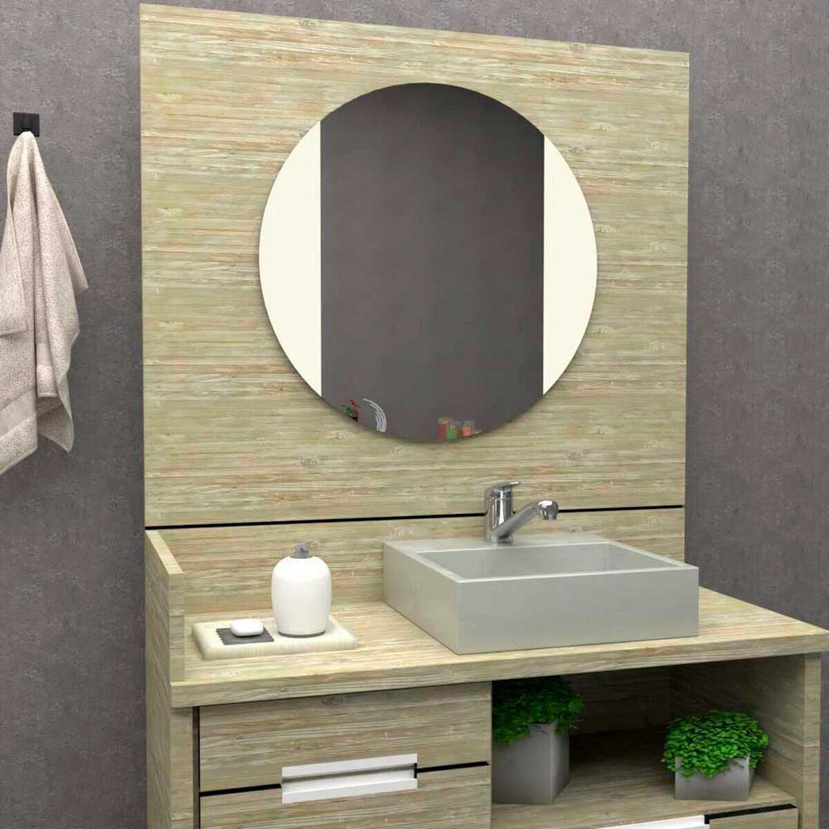 Espejo de Vidrio TuHome Lucca 65 x 65 cm