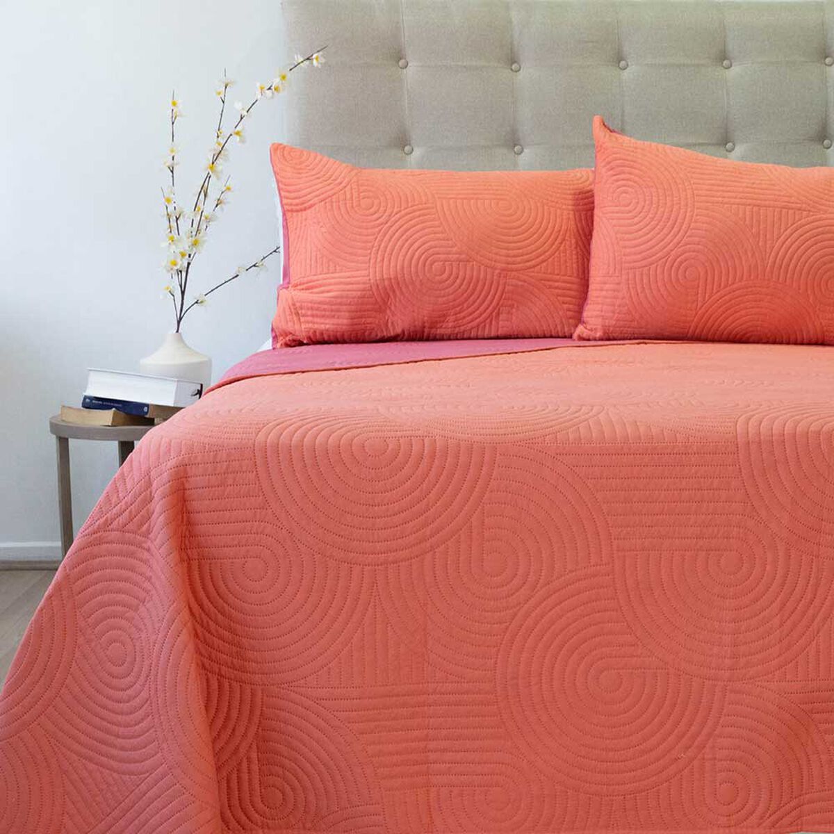 Quilt Doral King Salmon Rosa Origins