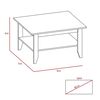 Rack TV Hasta 65" + Librero + Mesa de Arrimo + Mesa de Centro TuHome Essential Wengue