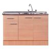 Mueble de Cocina Mobikit Kit 120 Izquierdo Beige 1 Cajones 3 Puertas