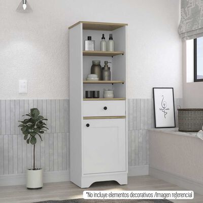 Optimizador de Baño TuHome Bath Bi Color 2 Puertas 1 Cajón Duna Blanco