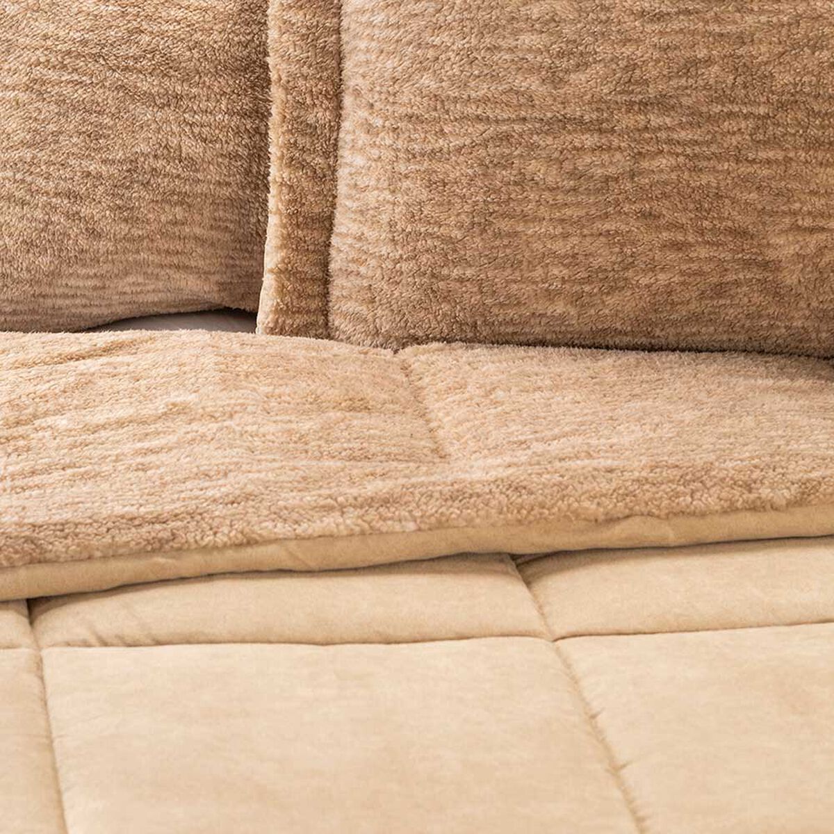 Plumón Melange Suede Zibel 1,5 Plazas Café