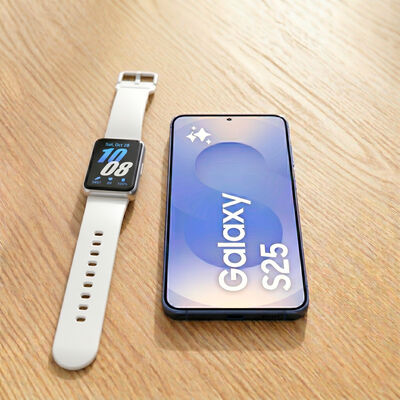 Combo Celular Samsung Galaxy S25 5G 128GB 6,2" Azul Marino + Smartwatch Samsung Galaxy Fit 3 Silver