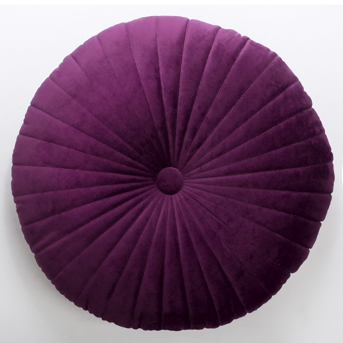 Cojín Velvet con Botón Redondo Dreams Morado Diámetro 40 cm