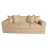 Sof&aacute; Muebles MYM Maxi 3 Cuerpos + Dos Pouf 1 Cuerpo Beige
