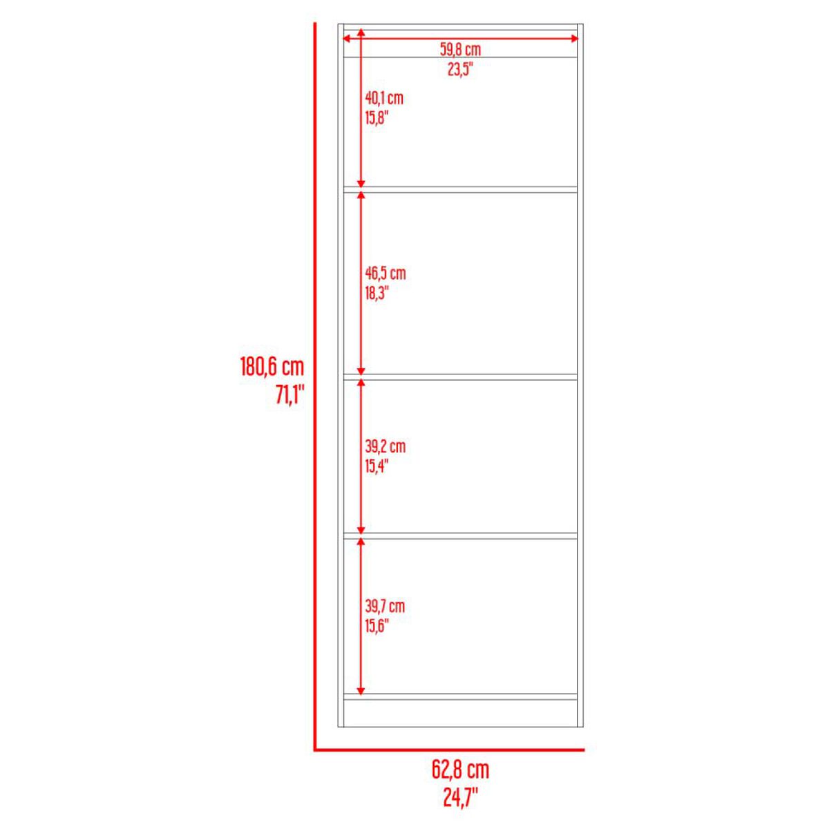 Estante TuHome Home E1 3 Repisas Wengue Milan