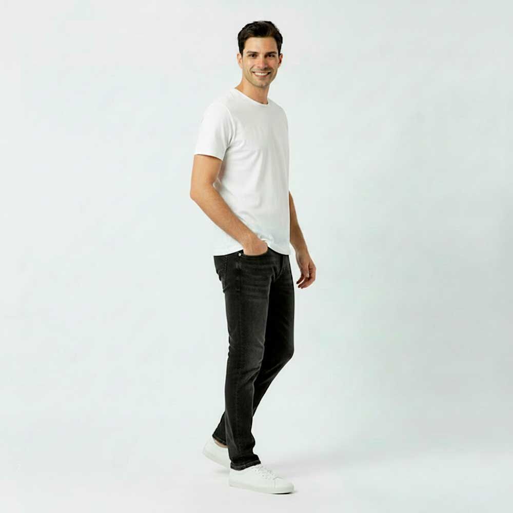 Jeans Slim Tiro Medio Five Pockets Hombre Ellus