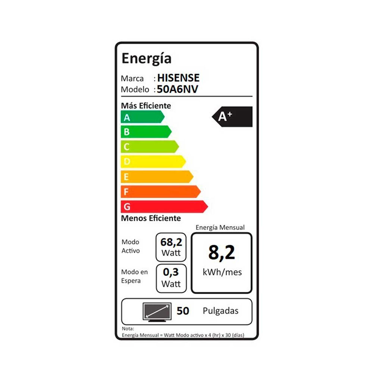 LED 50" Hisense 50A6NV Smart TV Ultra HD 4K