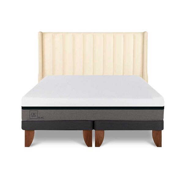Cama Europea CIC Base Dividida Súper King Balance + Respaldo Panaro