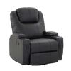 Bergere Multifunción Mecedora Giratorio con Masaje Zoy Home Lhasa PU Negro