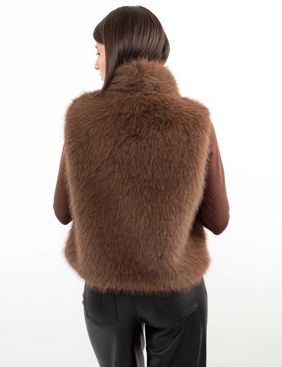 Chaqueta Peluda Sin Mangas Mujer Zibel