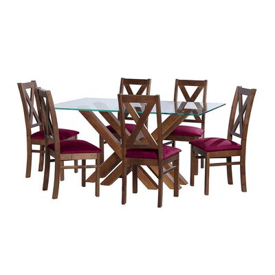 Imagen 1 del producto Juego de Comedor Latam Home Merida 6 Sillas Burdeo