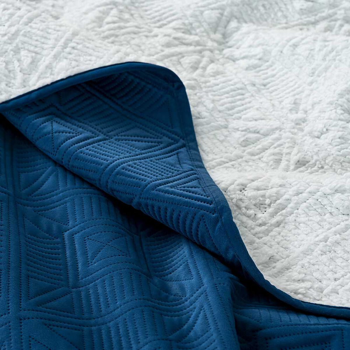 Quilt Sherpa American Family 2 Plazas Petroleo