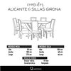 Juego de Comedor Latam Home Alicante 6 Sillas Palo Rosa