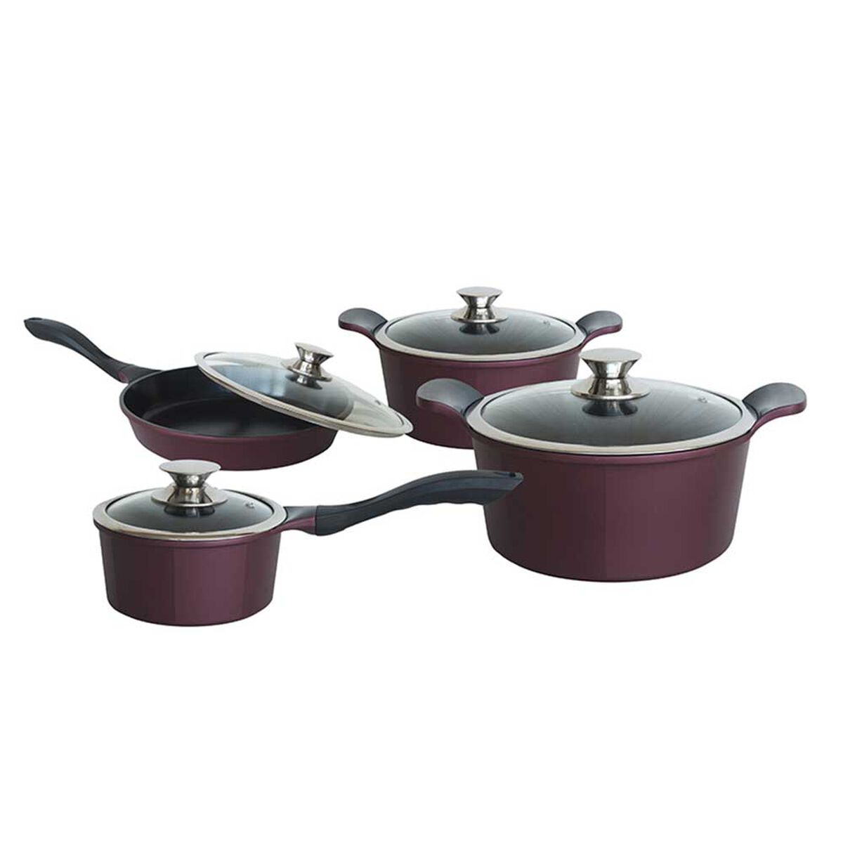 Baterías de Cocina Cerámica Kitchenware Cerámica Burdeo 10 Piezas