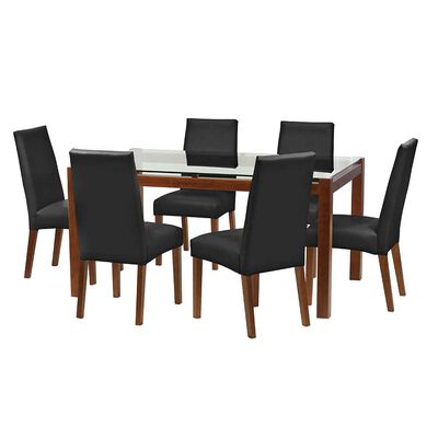 Juego de Comedor Latam Home Barcelona 6 Sillas Negro