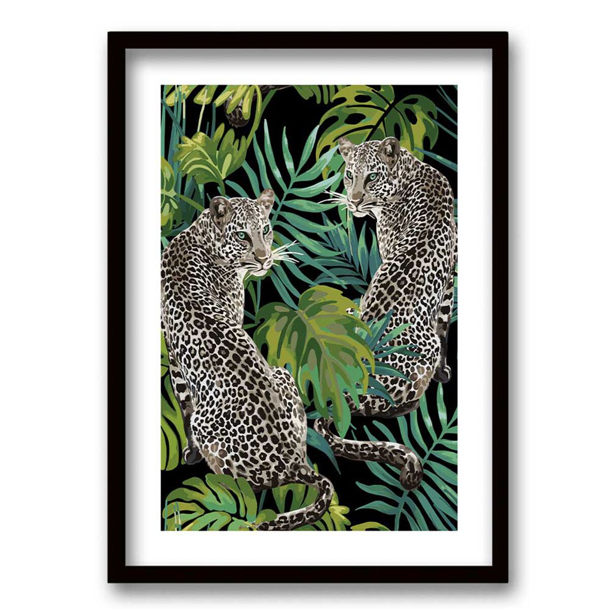 Cuadro Decorativo Retela Dos Tigres 40 x 30 cm