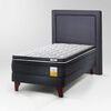 Cama Europea Drimkip 1 Plaza Eurotop + Topper + Respaldo