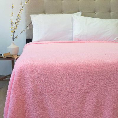 Imagen 2 del producto Frazada Poliéster Doral King Deluxe Rosado