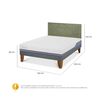 Cama Europea CIC 2 Plazas Excellence Plus + Respaldo Villarrica Olivo