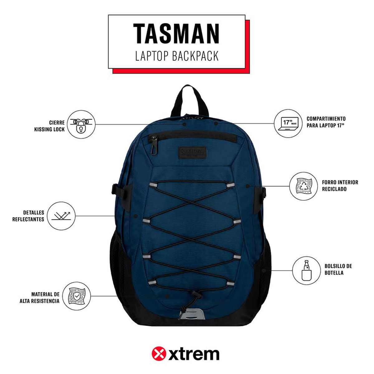Mochila Notebook Xtrem Tasman 5XT Azul 17"