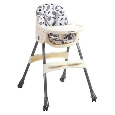 Imagen 2 del producto Silla de Comer Bebe Steps Plegable con Ruedas Gris Bebesit