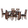 Juego de Comedor Latam Home Pamplona Cadiz 6 Sillas Lino Blanco