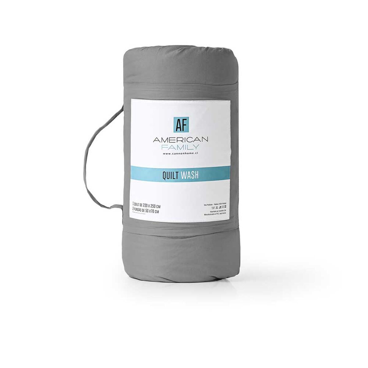 Cubrecama American Family 1,5 Plazas Marengo Gris