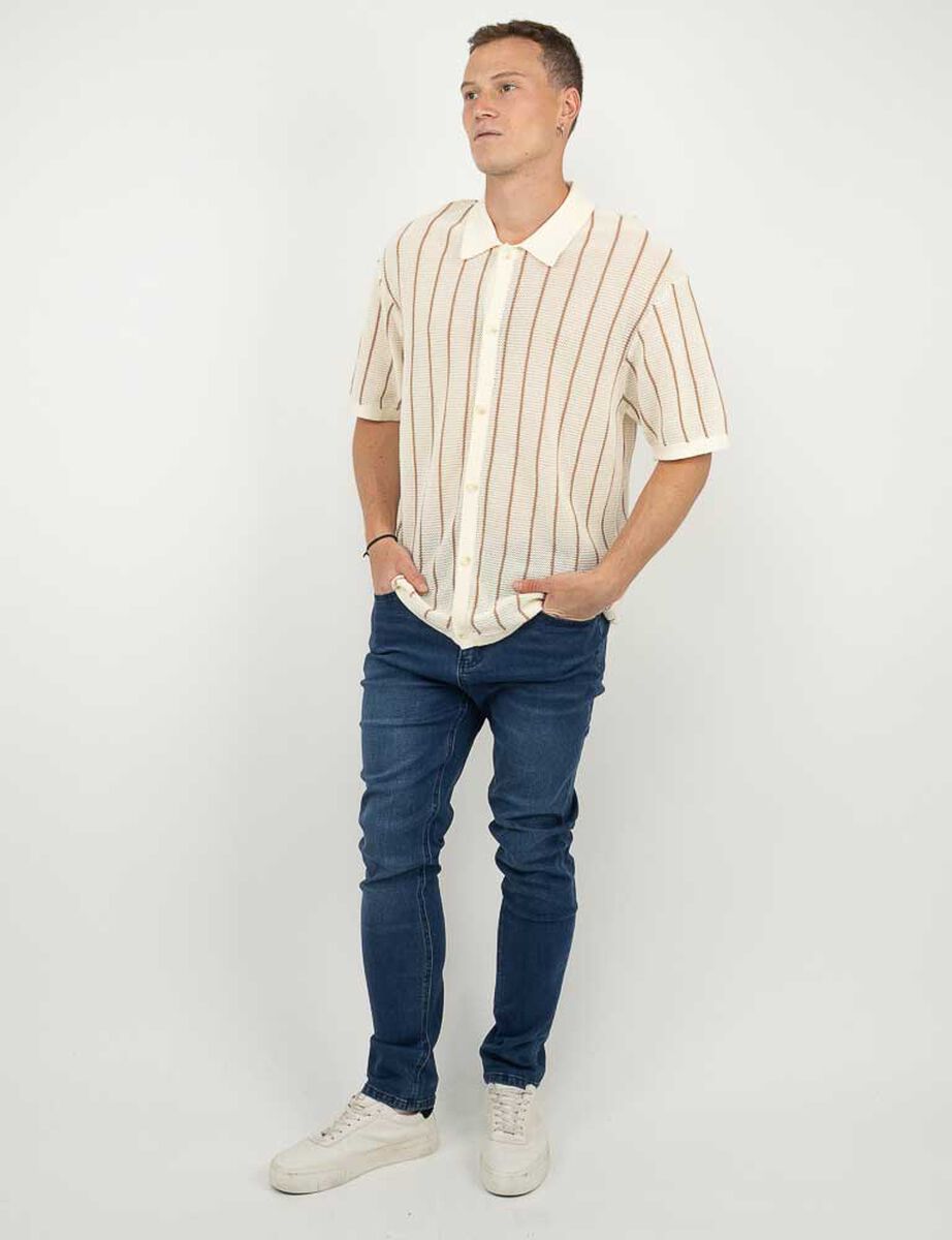 Polera Crochet Manga Corta Hombre Soviet