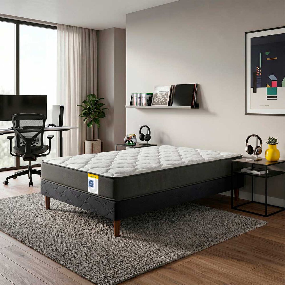 Cama Europea Drimkip 1,5 Plazas Juvenil Box