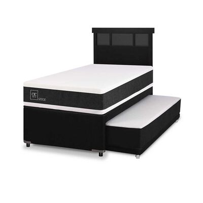 Imagen 2 del producto Cama Nido CIC 1,5 Plazas Ortopedic + Respaldo Dublin Negro