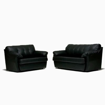 Imagen 1 del producto Juego de Living Cabsur Caburga Sofá 3 Cuerpos + Sofá 2 Cuerpos PU Negro