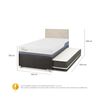 Cama Nido CIC 1,5 Plazas Excellence Plus + Respaldo Villarrica Alpino
