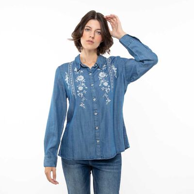 Polera Con Apliques Manga Larga Mujer Alma