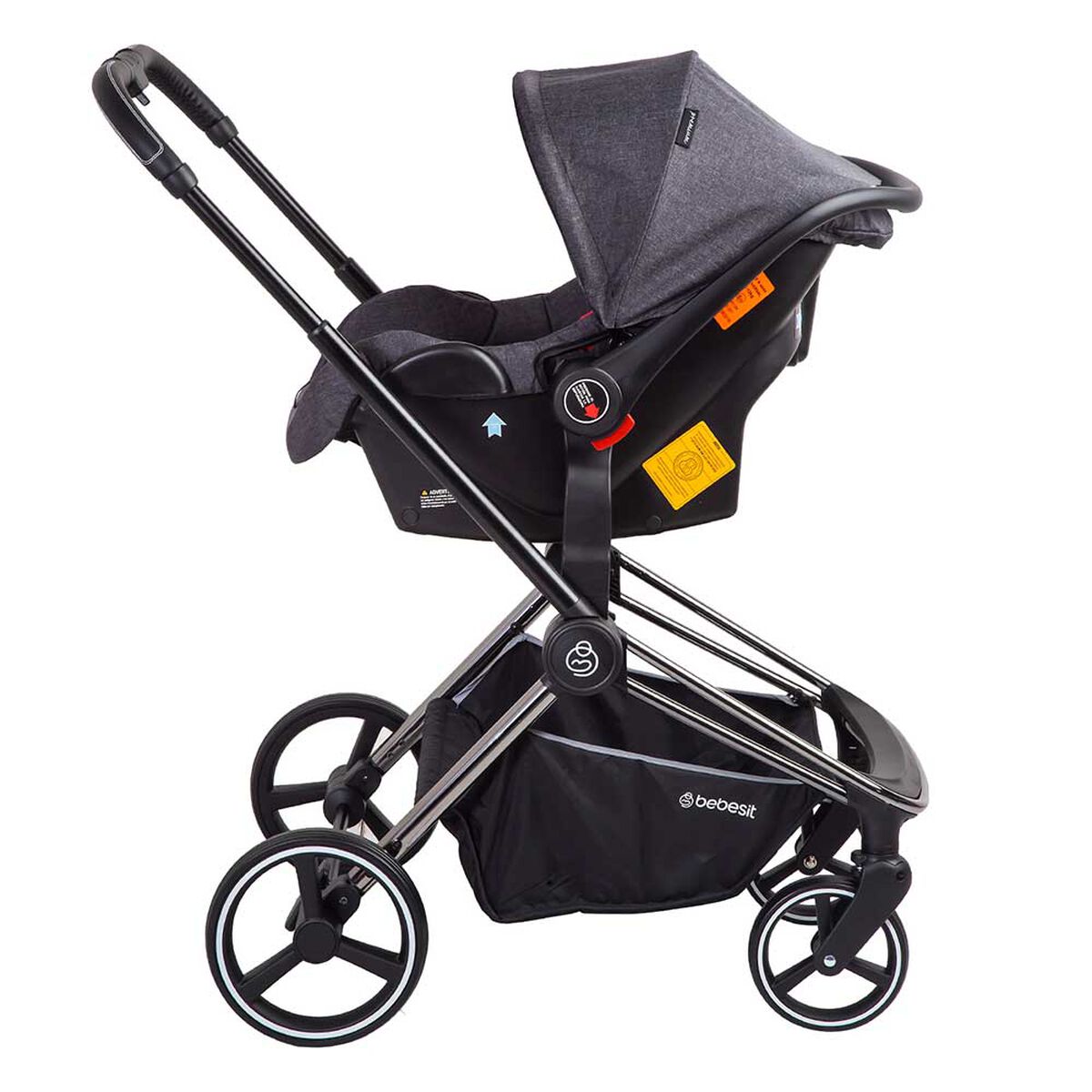 Coche Travel System Sonic Negro Bebesit