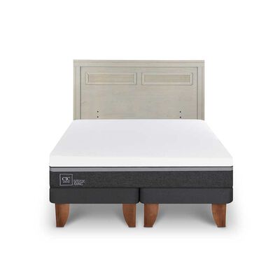 Cama Europea CIC Base Dividida 2 Plazas Ortopedic Advance + Respaldo Milan Alpino