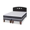 Cama Europea CIC Base Dividida 2 Plazas Ortopedic + Respaldo Gales Negro