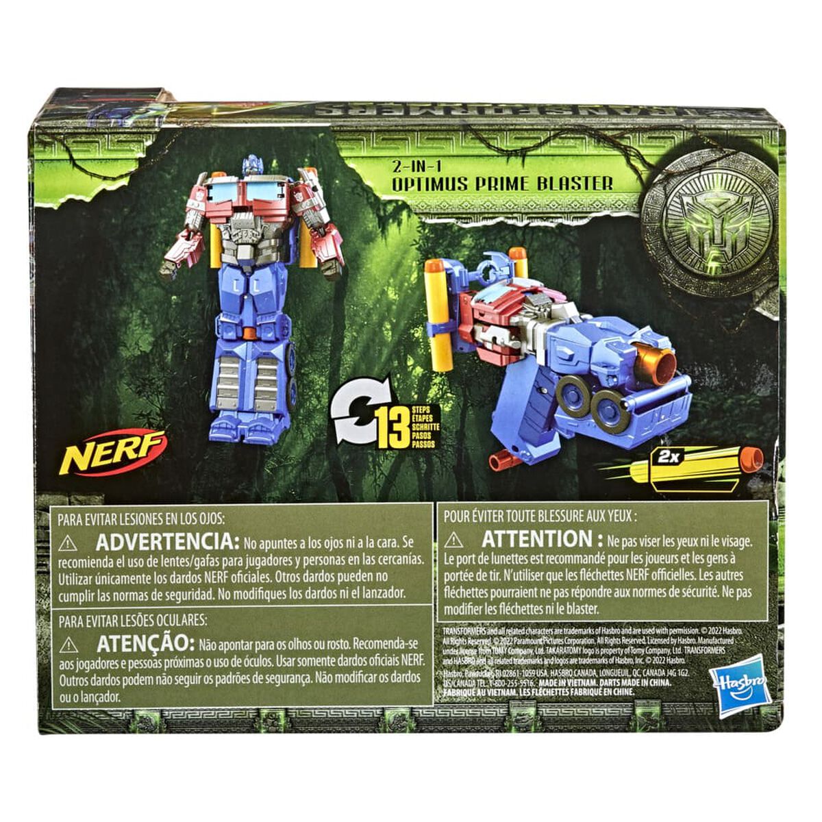 Lanzador Nerf Optimus Prime El despertar de las bestias Transformers