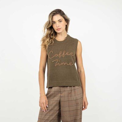 Sweater Sin Mangas Mujer Zibel