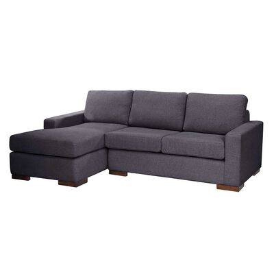 Sofá Seccional Izquierdo Latam Home Livorno 3 Cuerpos Gris Oscuro